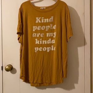 Mustard yellow graphic tee